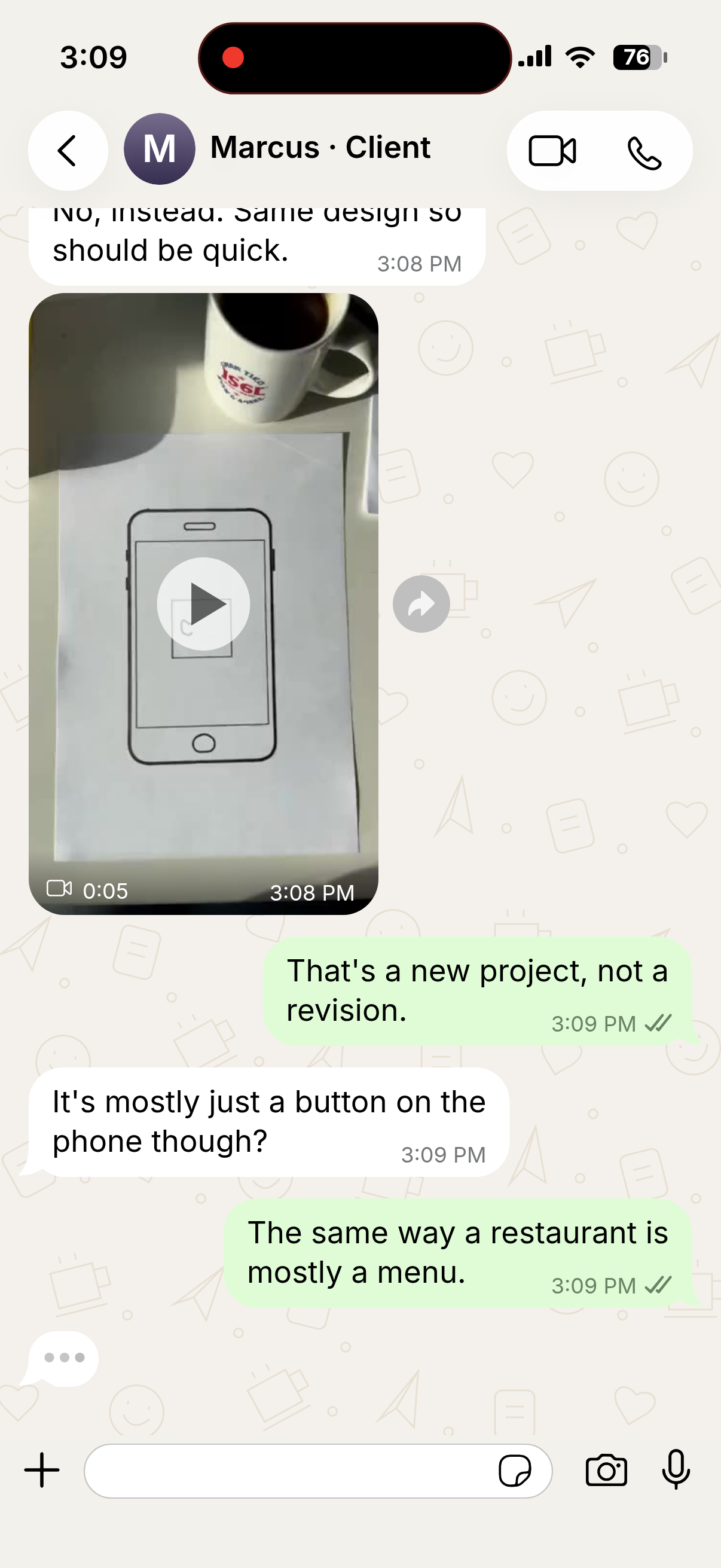 One Tiny Change, captured in the CleanChat studio