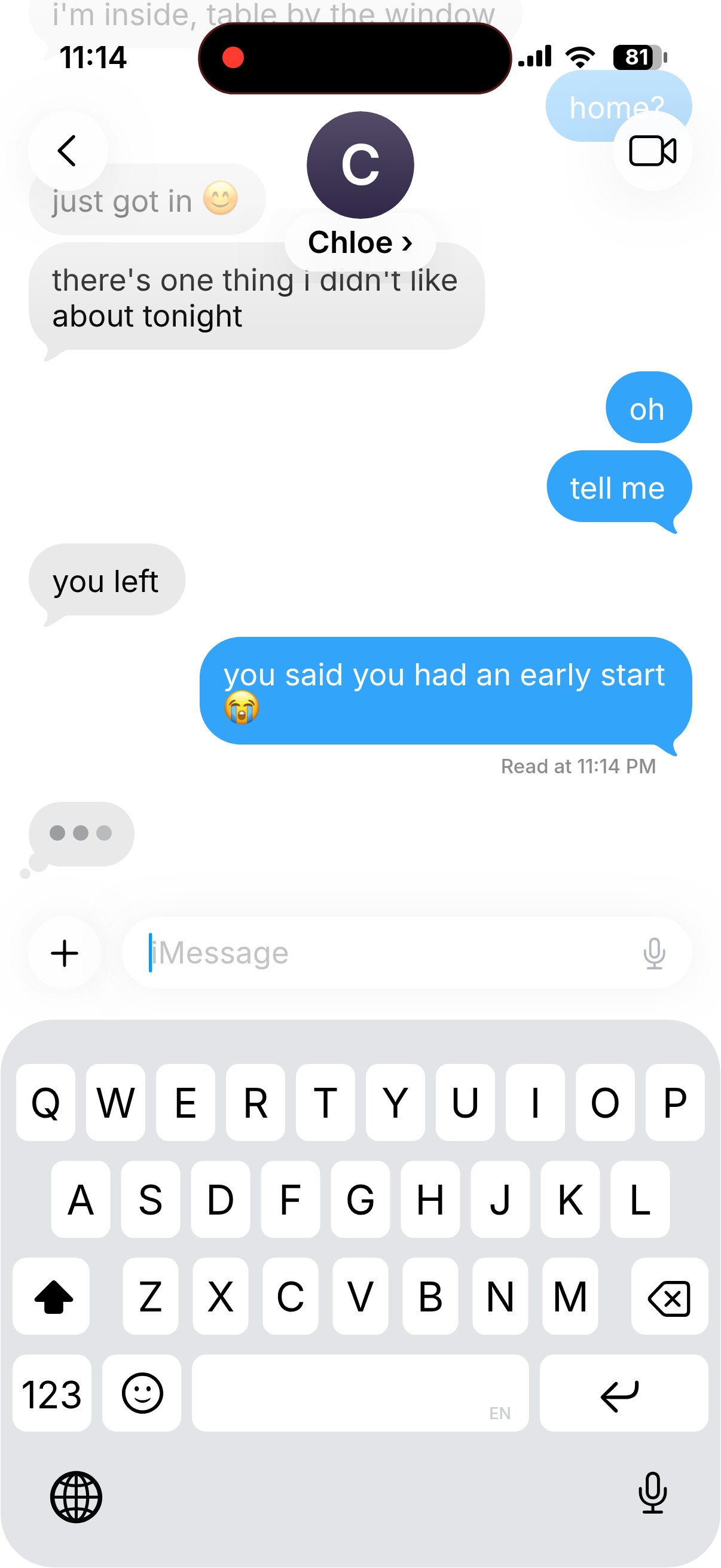 You Left Too Early, captured in the CleanChat studio